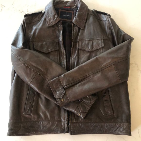 Tommy Hilfiger Other - Men's Tommy Hilfiger Brown Leather Jacket